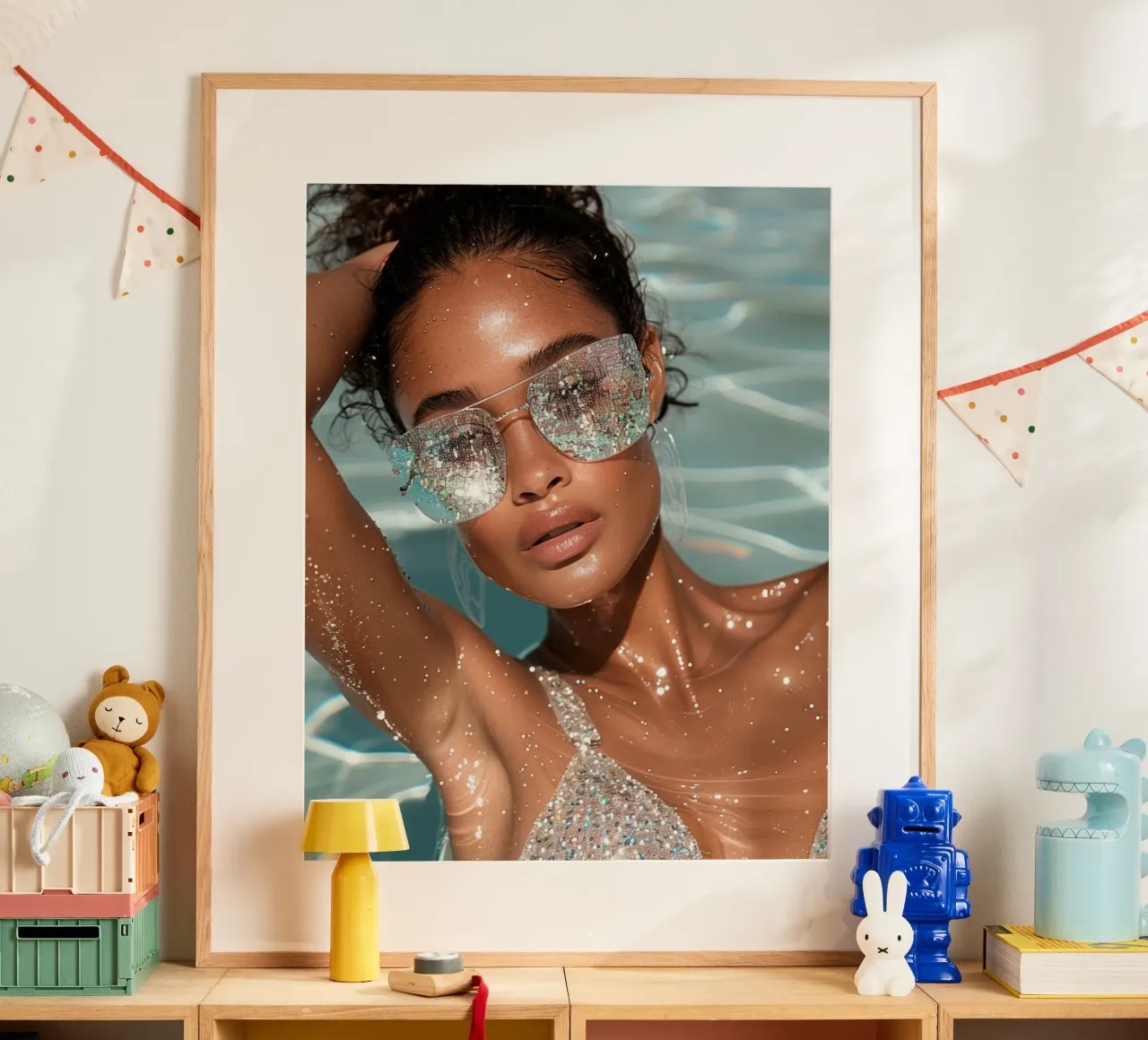 Aqua Glow poster da PhotoVibe Decor