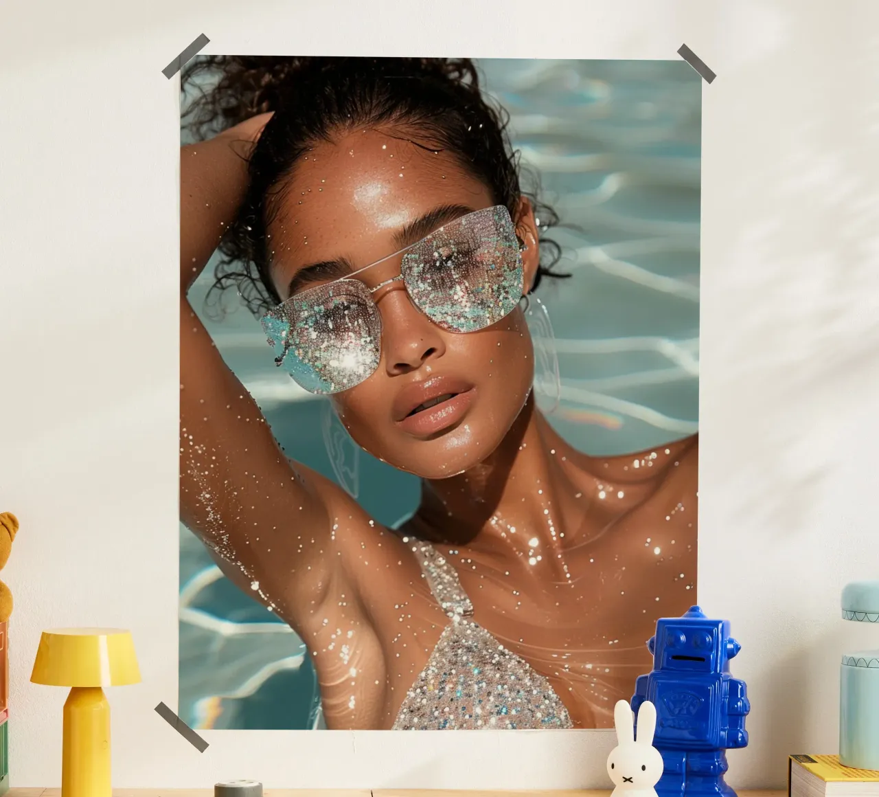 Aqua Glow poster da PhotoVibe Decor