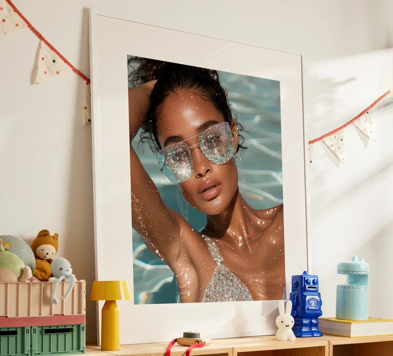 Aqua Glow poster da PhotoVibe Decor