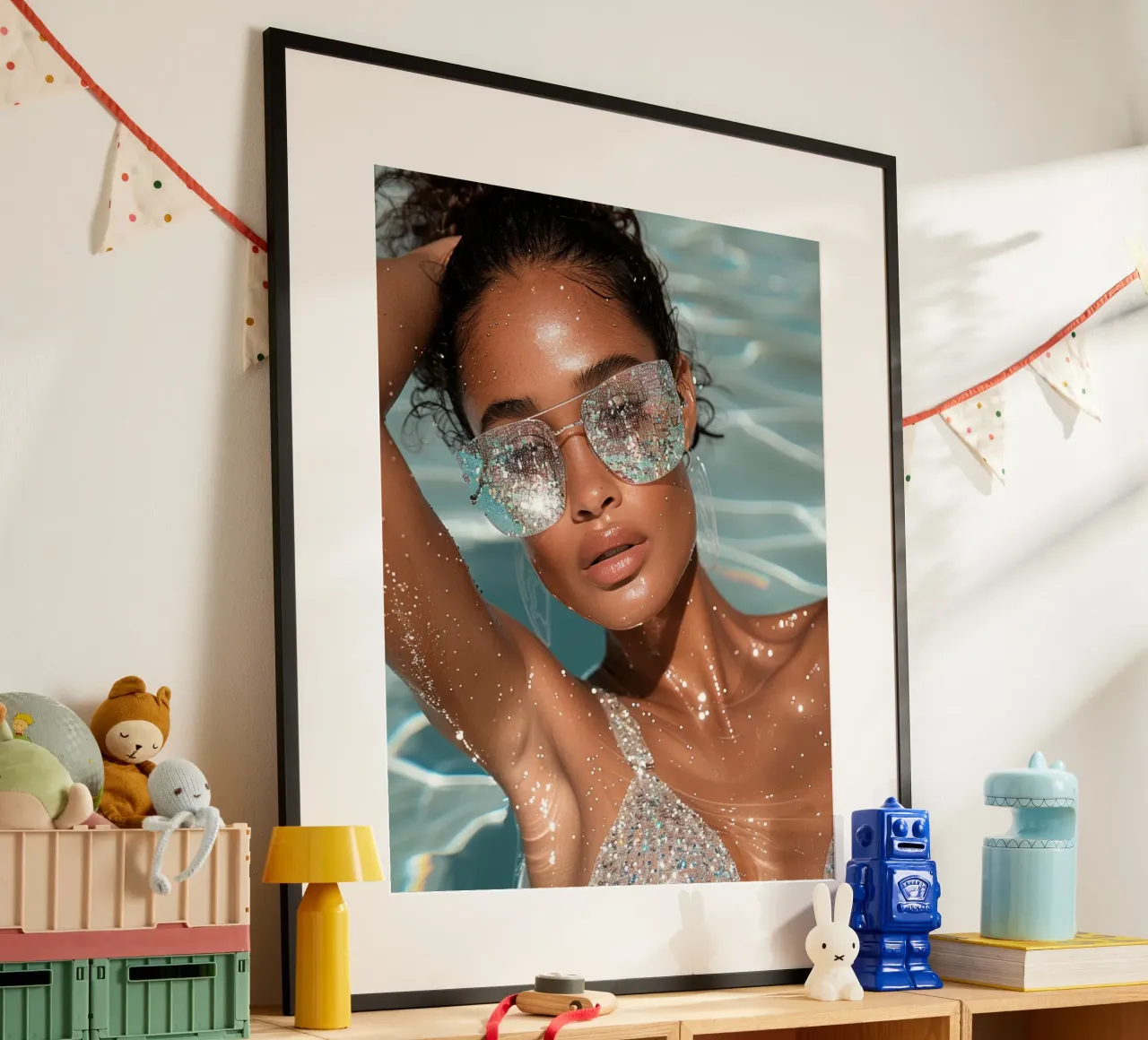 Aqua Glow poster da PhotoVibe Decor