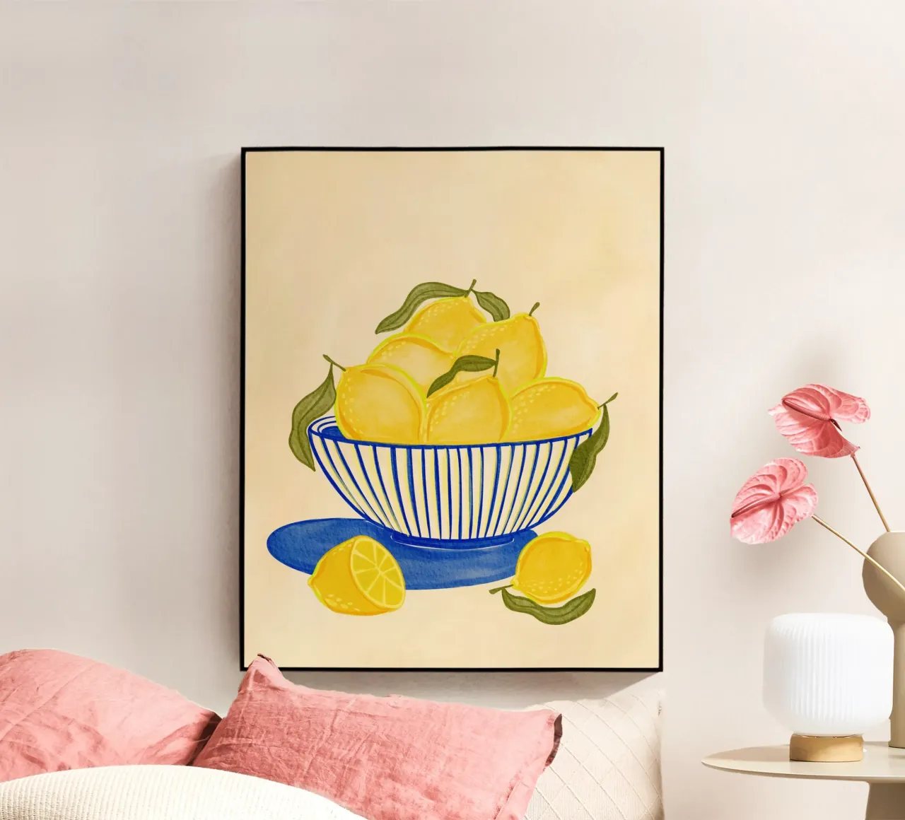 Bowl Of Vibrant Yellow Lemons acrylic glass by Nikita Jariwala