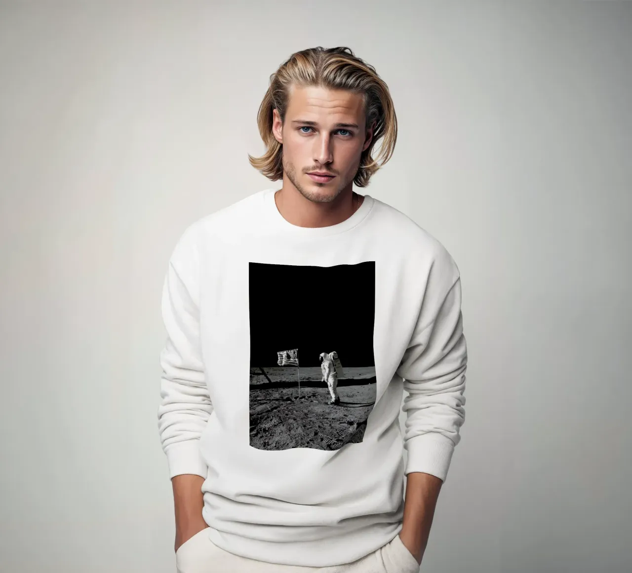 Moon Landing felpa da Vintage by JUNIQE