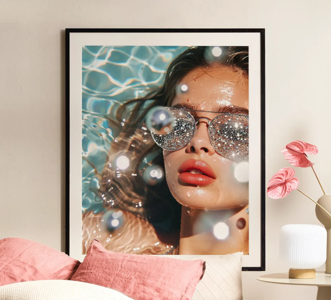 Aqua Glow poster da PhotoVibe Decor