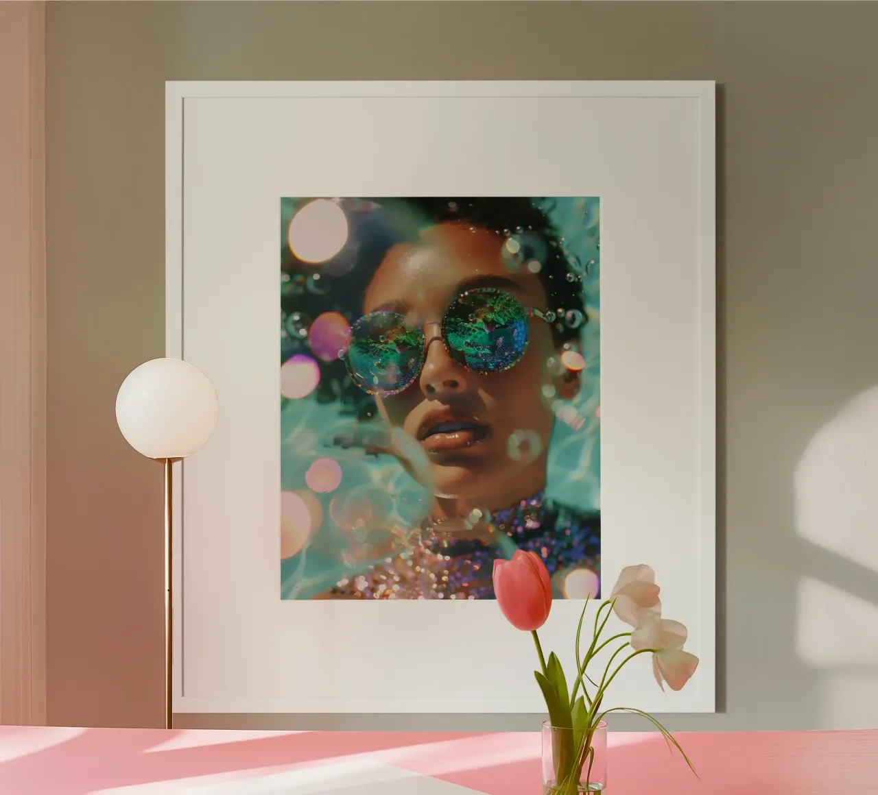 Aqua Glow poster da PhotoVibe Decor