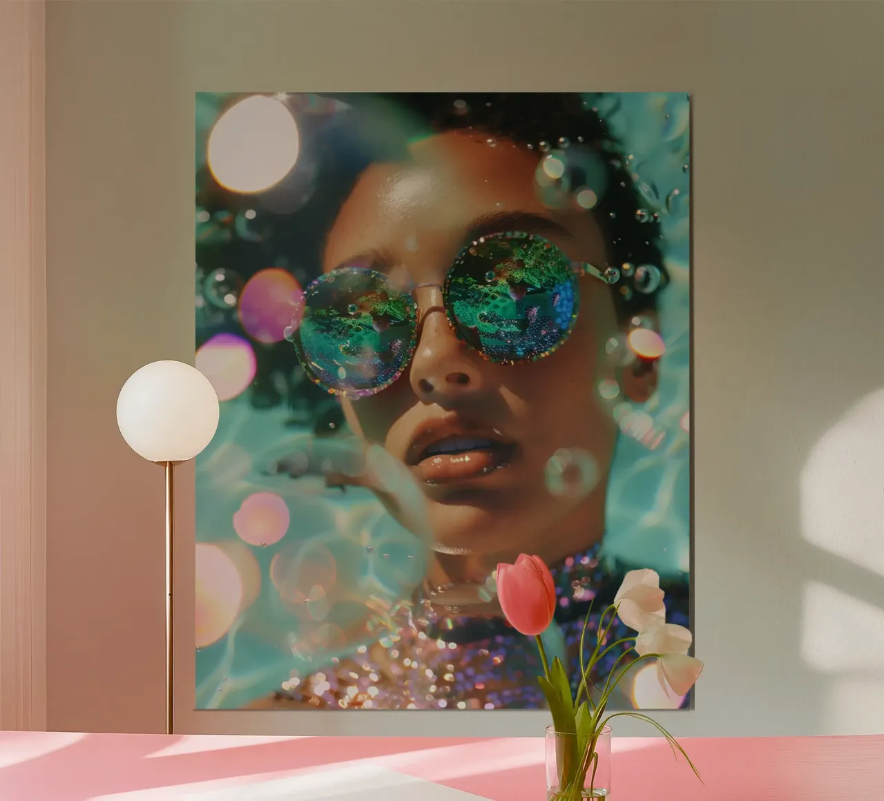 Aqua Glow poster da PhotoVibe Decor