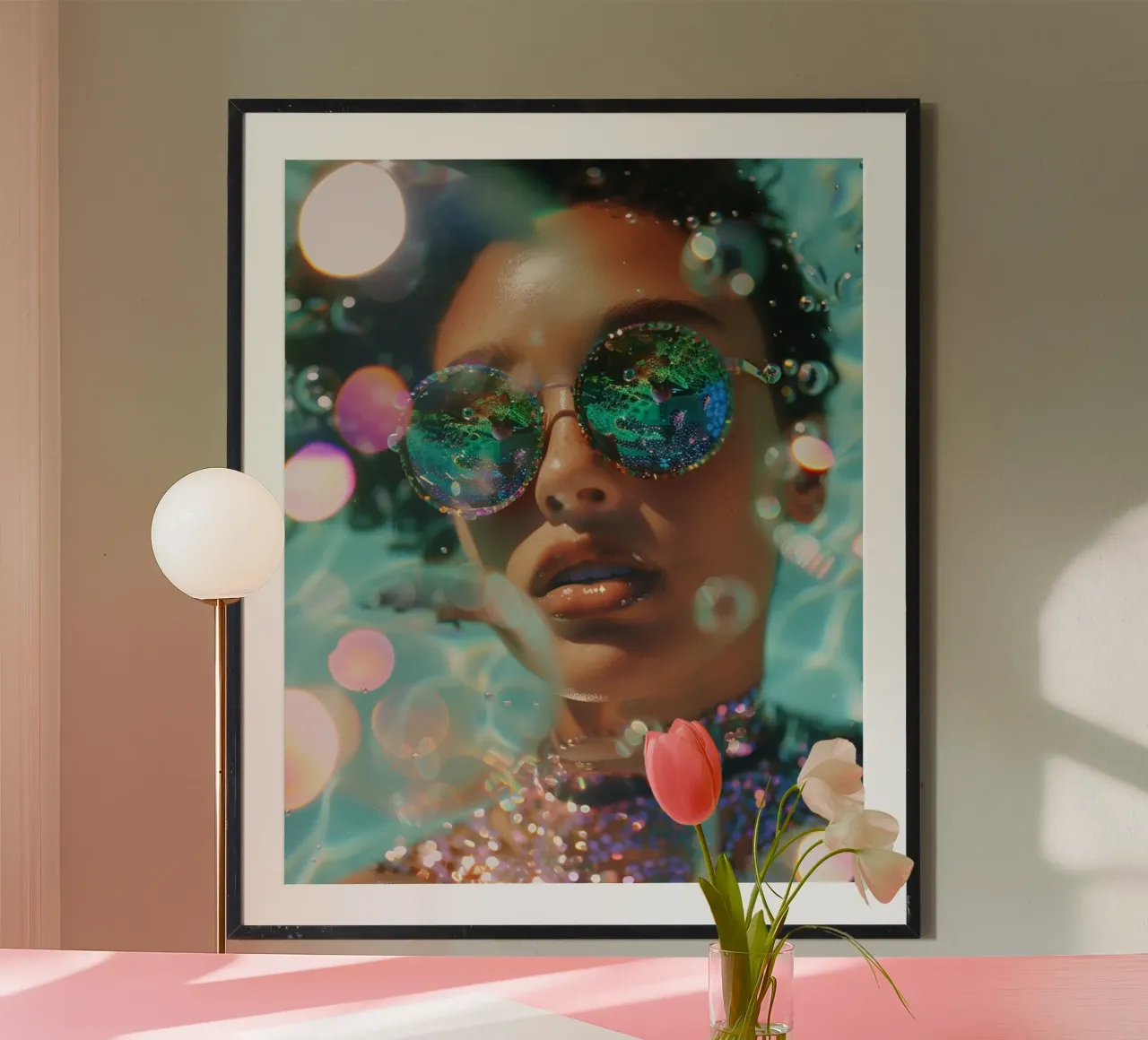 Aqua Glow poster da PhotoVibe Decor