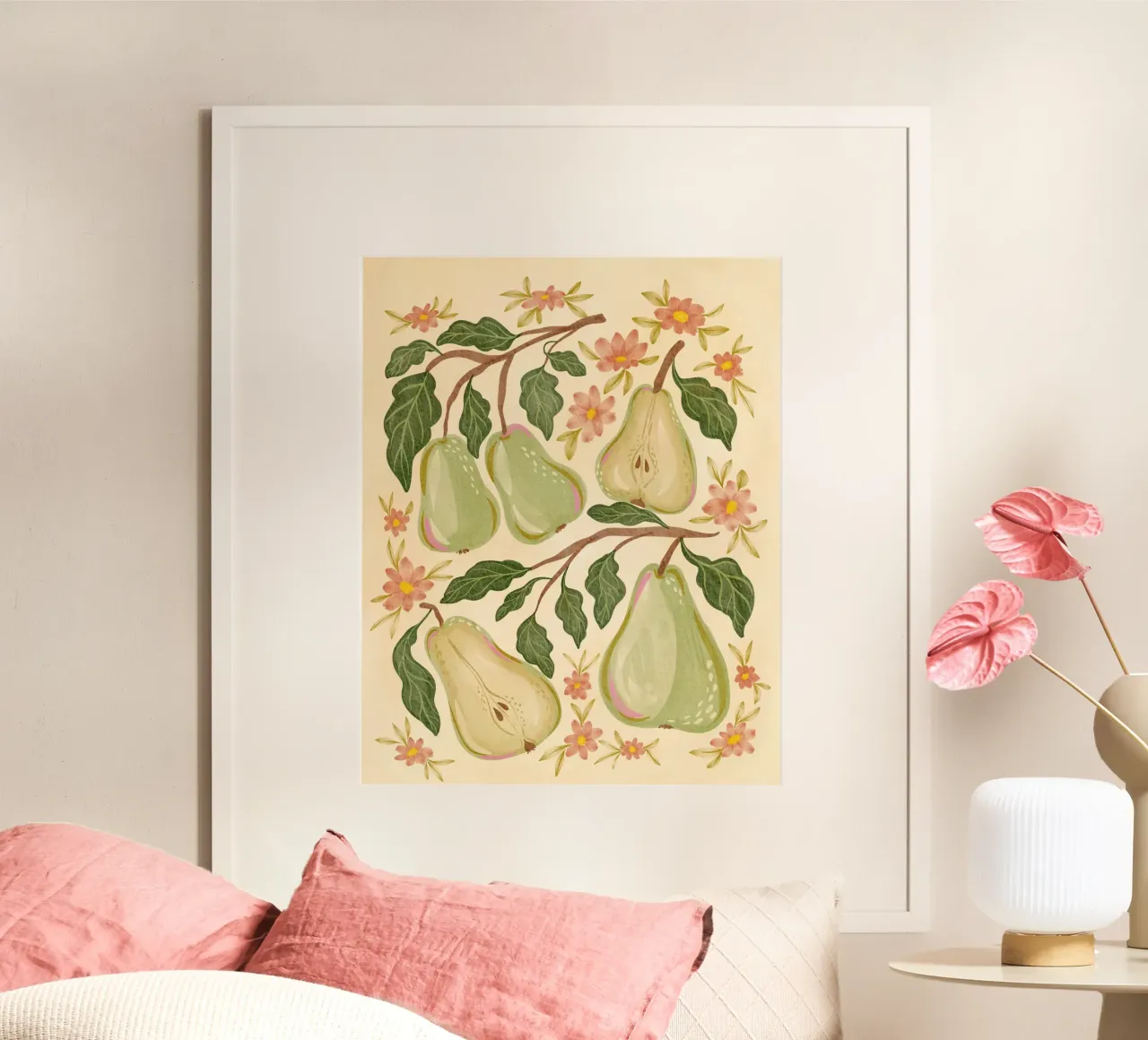 Pere e fiori carta hahnemühle da Nikita Jariwala