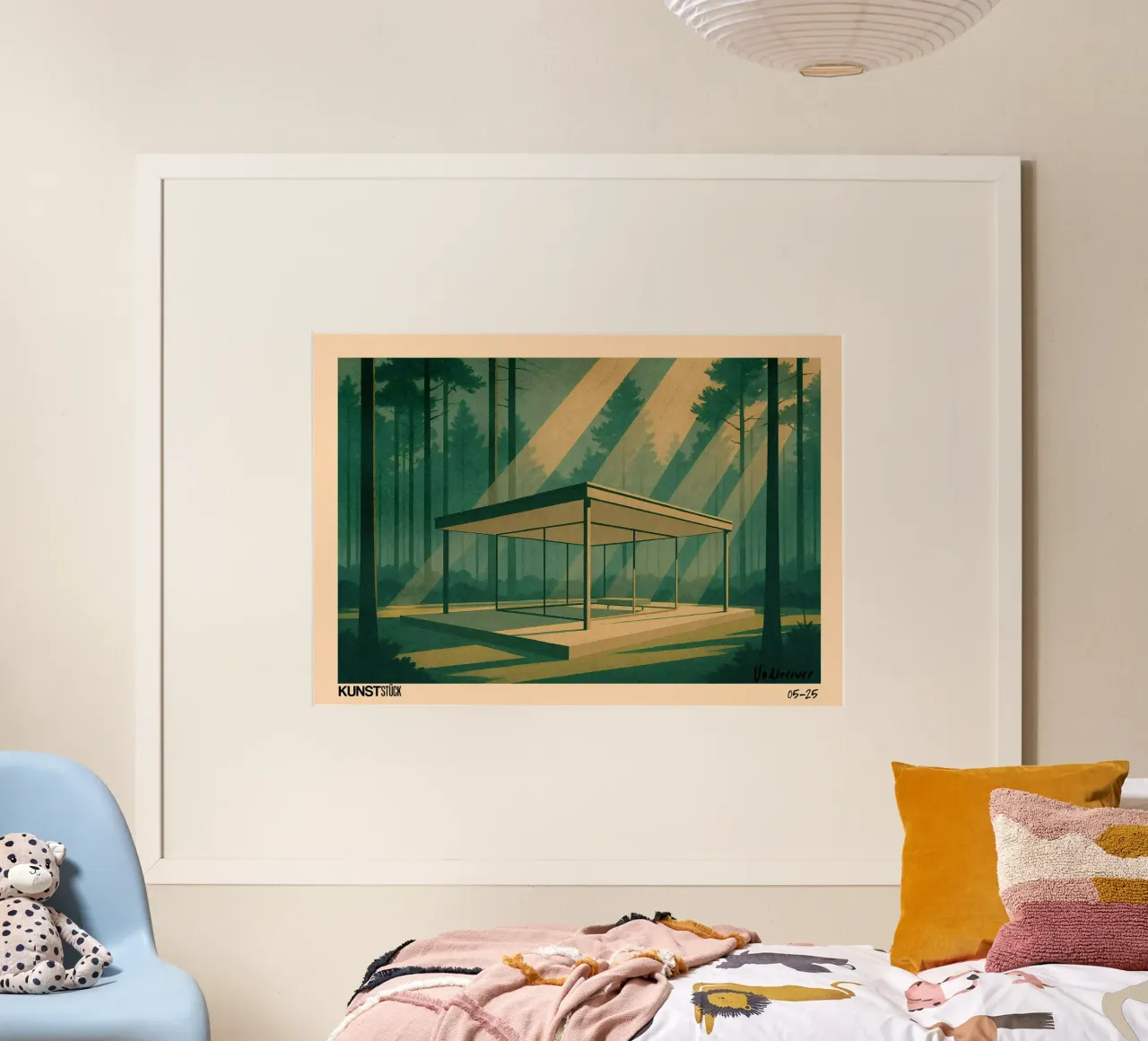 Padiglione della foresta poster con telaio in plastica da KUNSTstück