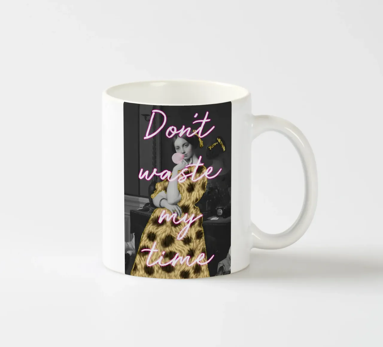 Sassy Gold Bubble Gum Art with Neon Text tazza in ceramica da GraceDigitalArtCo