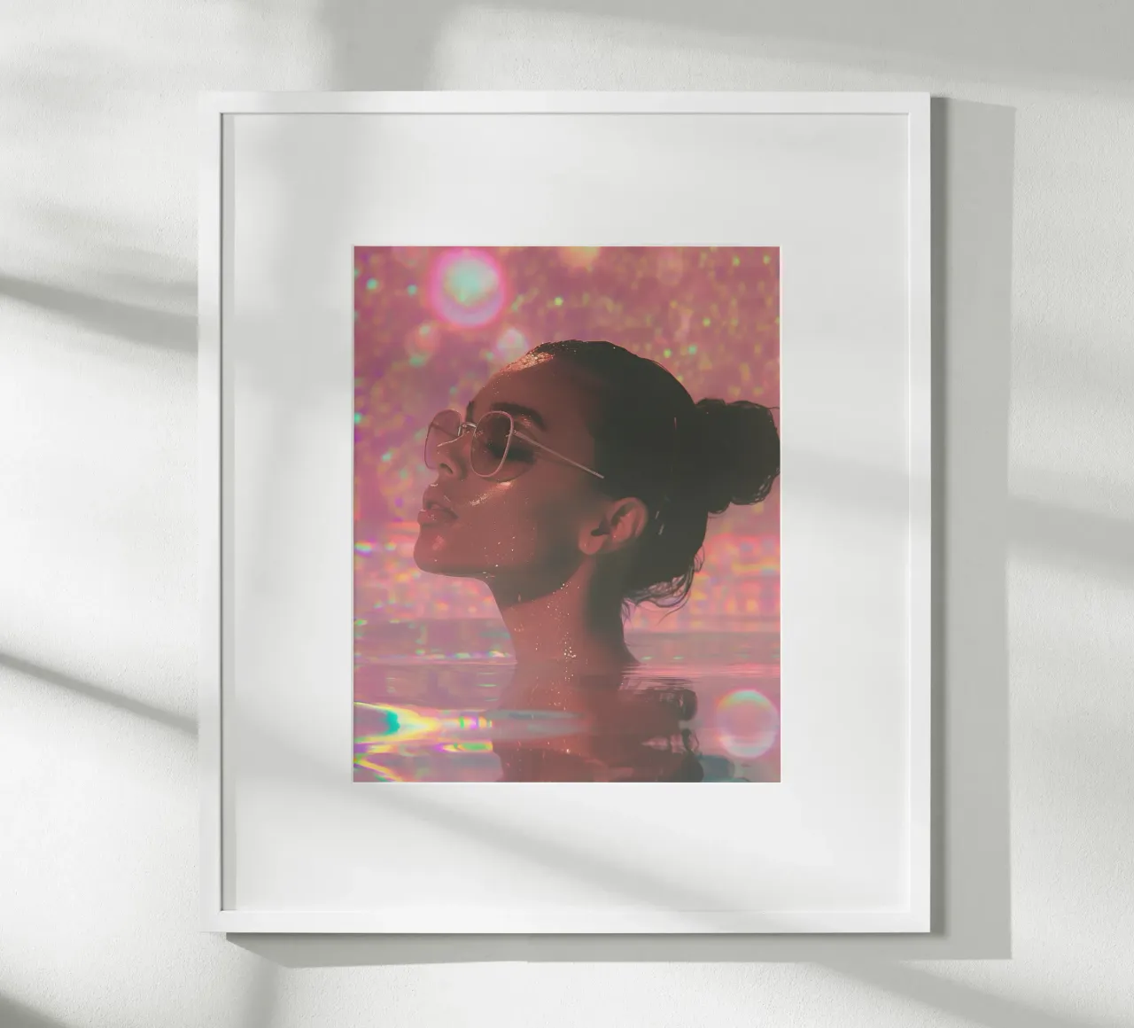 Aqua Glow poster con telaio in alluminio da PhotoVibe Decor