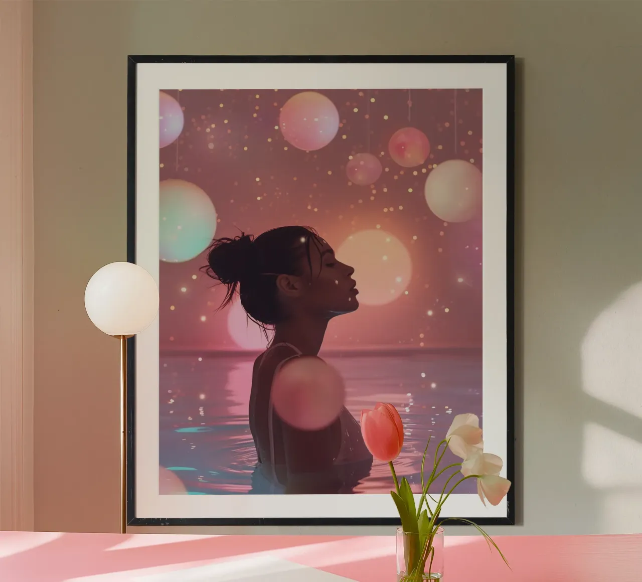 Aqua Glow poster da PhotoVibe Decor