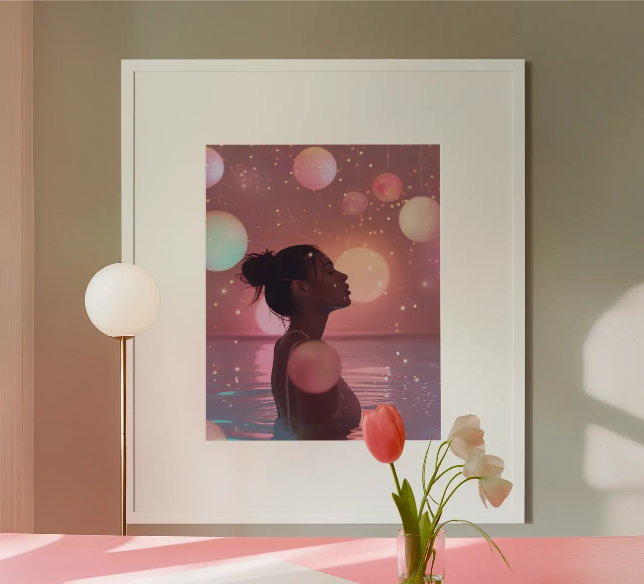 Aqua Glow poster da PhotoVibe Decor
