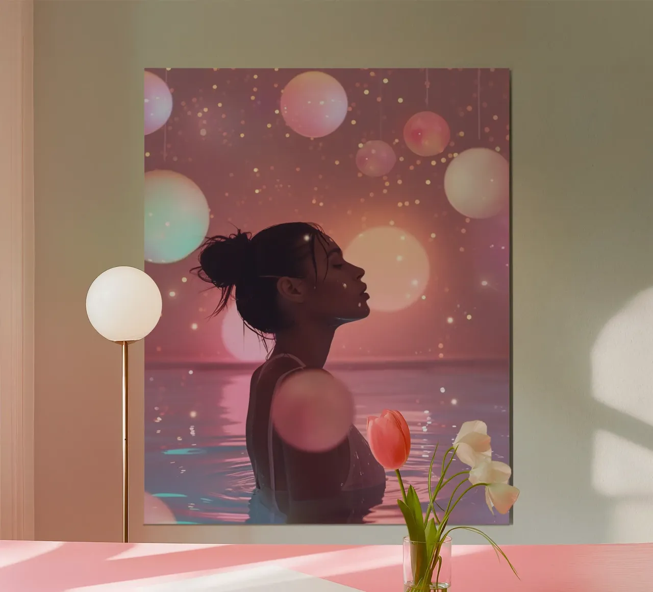 Aqua Glow poster da PhotoVibe Decor