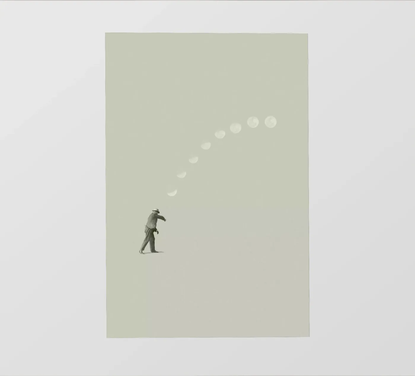 Moon Cycle pellicola backlit da Maarten Léon