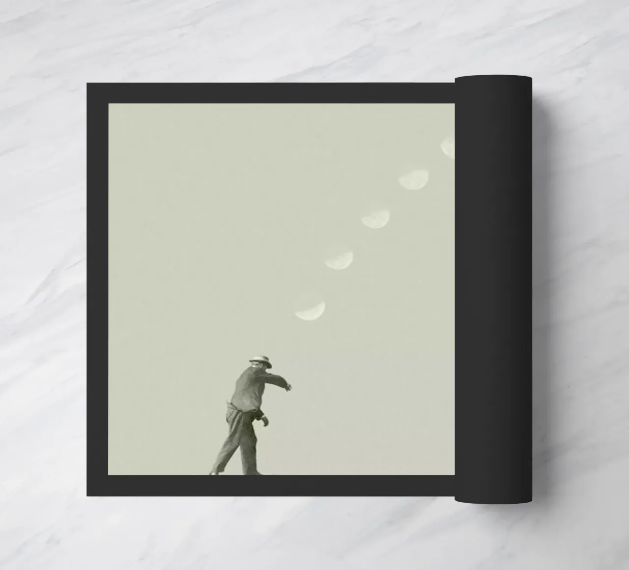 Moon Cycle doormat by Maarten Léon