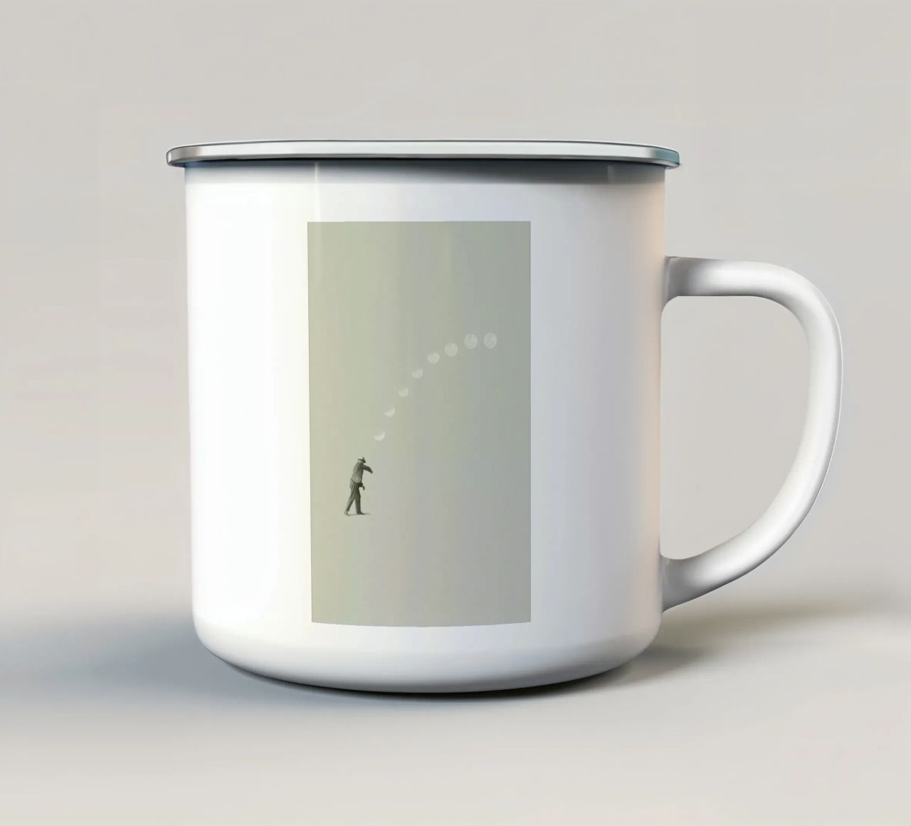 Moon Cycle tazza in smalto da Maarten Léon