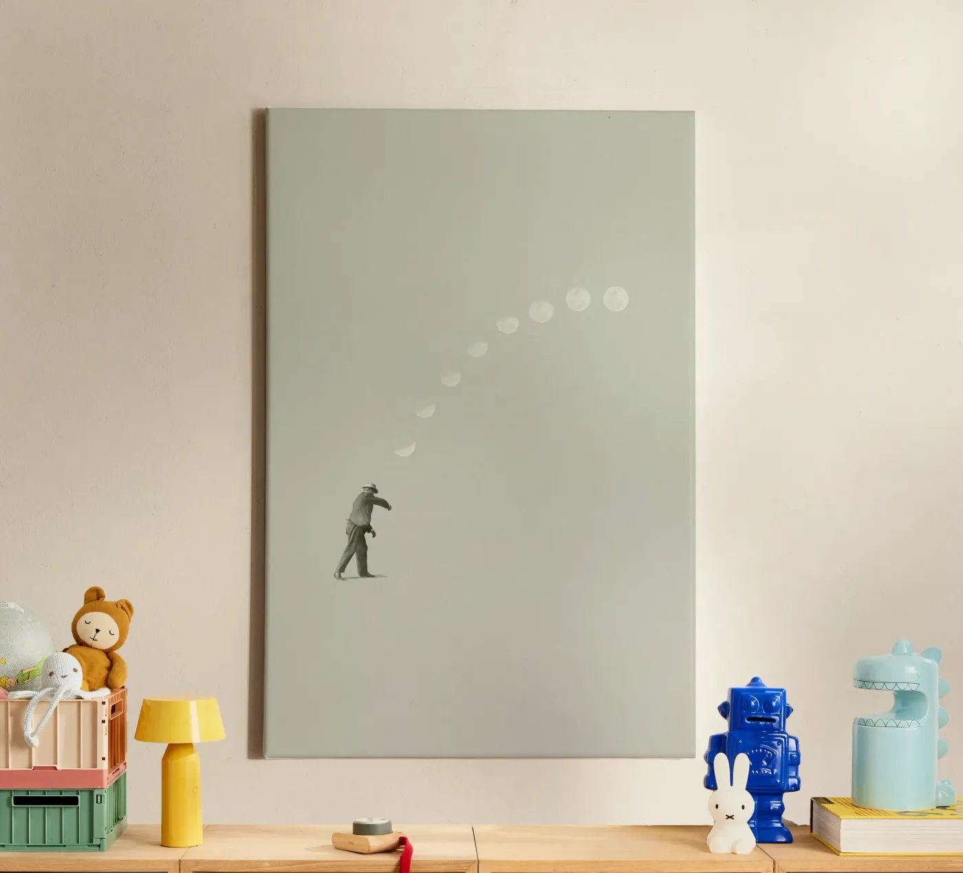 Moon Cycle canvas van Maarten Léon