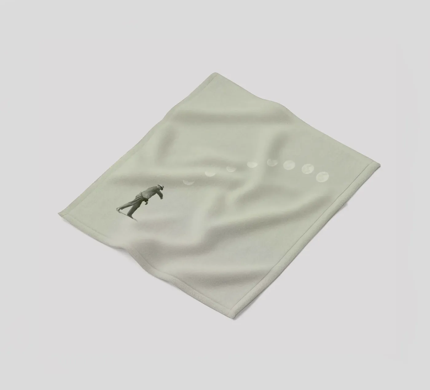 Moon Cycle fleece blanket by Maarten Léon