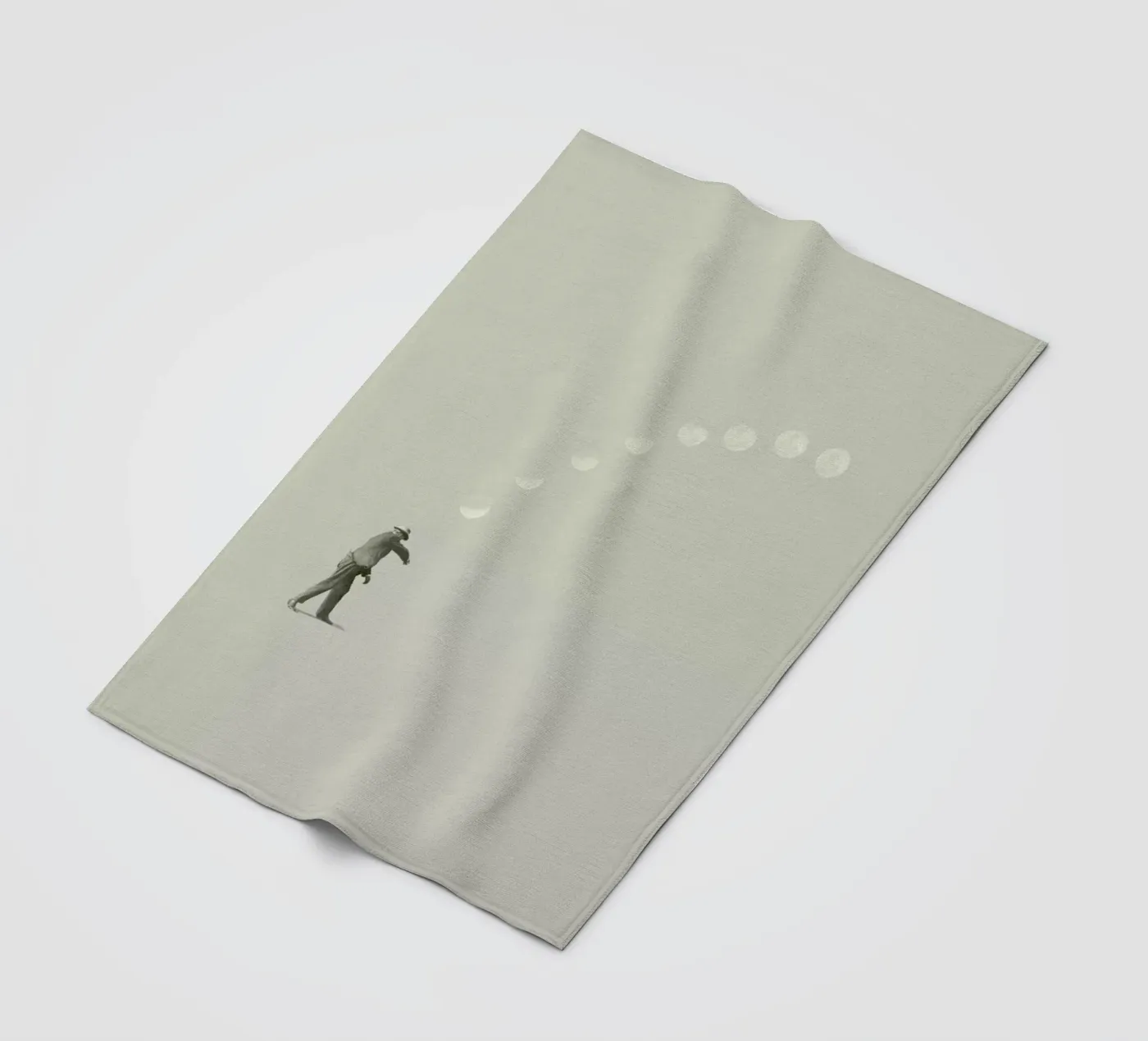 Moon Cycle fleece blanket by Maarten Léon