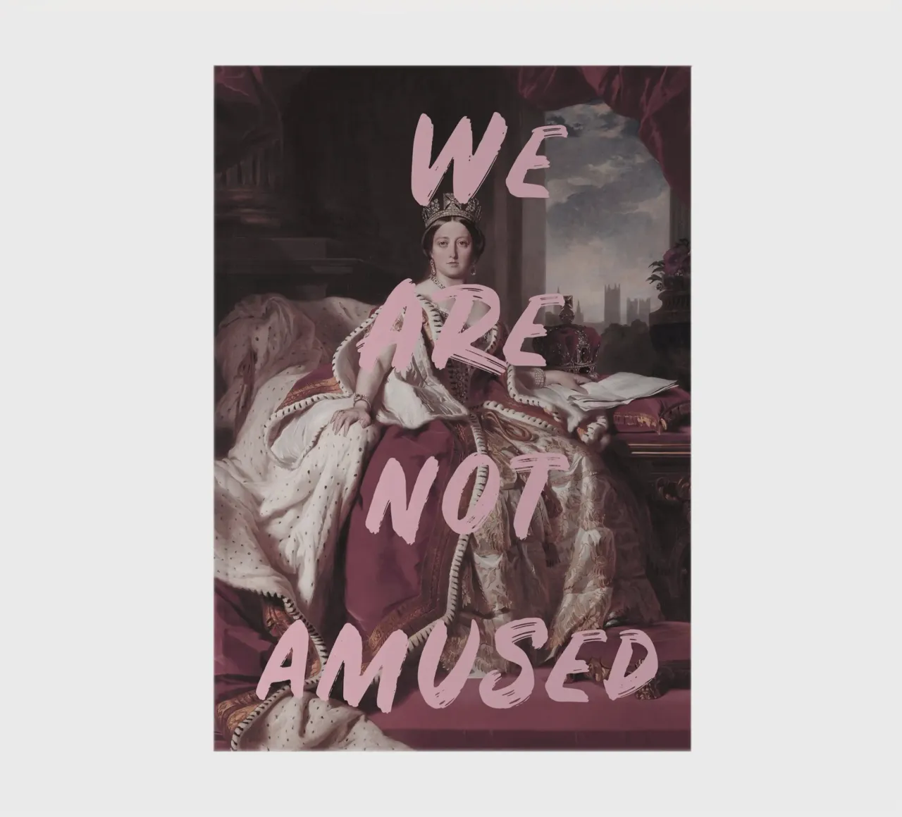 We Are Not Amused Queen Victoria Art notebook by GraceDigitalArtCo