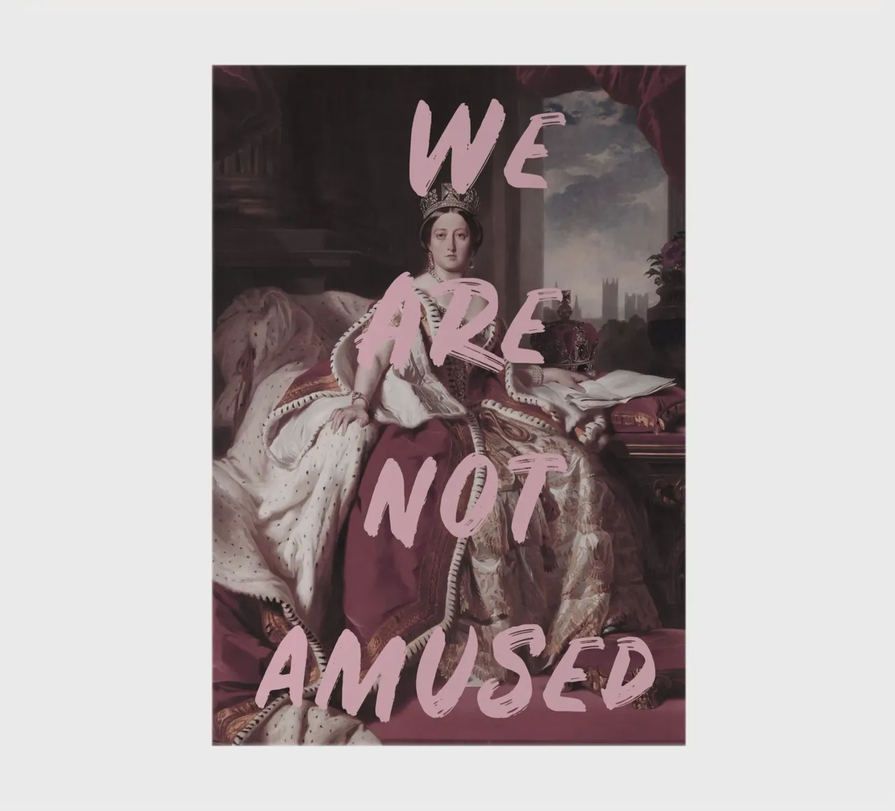 We Are Not Amused Queen Victoria Art notebook by GraceDigitalArtCo