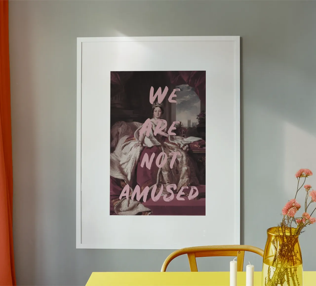 We Are Not Amused Queen Victoria Art poster con telaio in alluminio da GraceDigitalArtCo