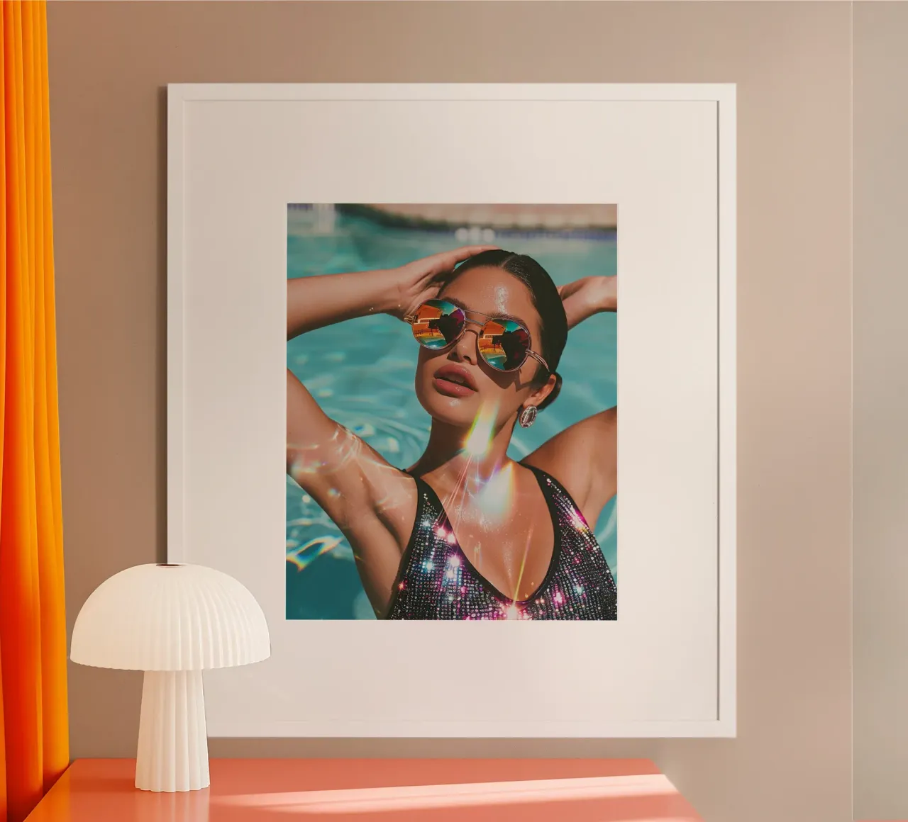 Aqua Glow poster da PhotoVibe Decor