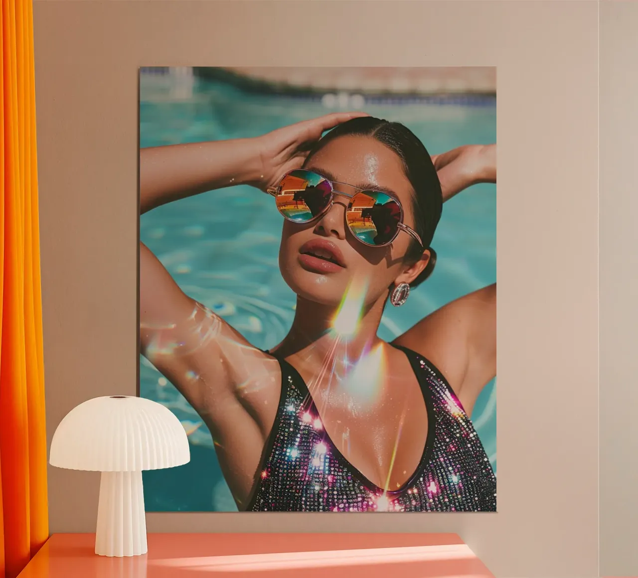 Aqua Glow poster da PhotoVibe Decor