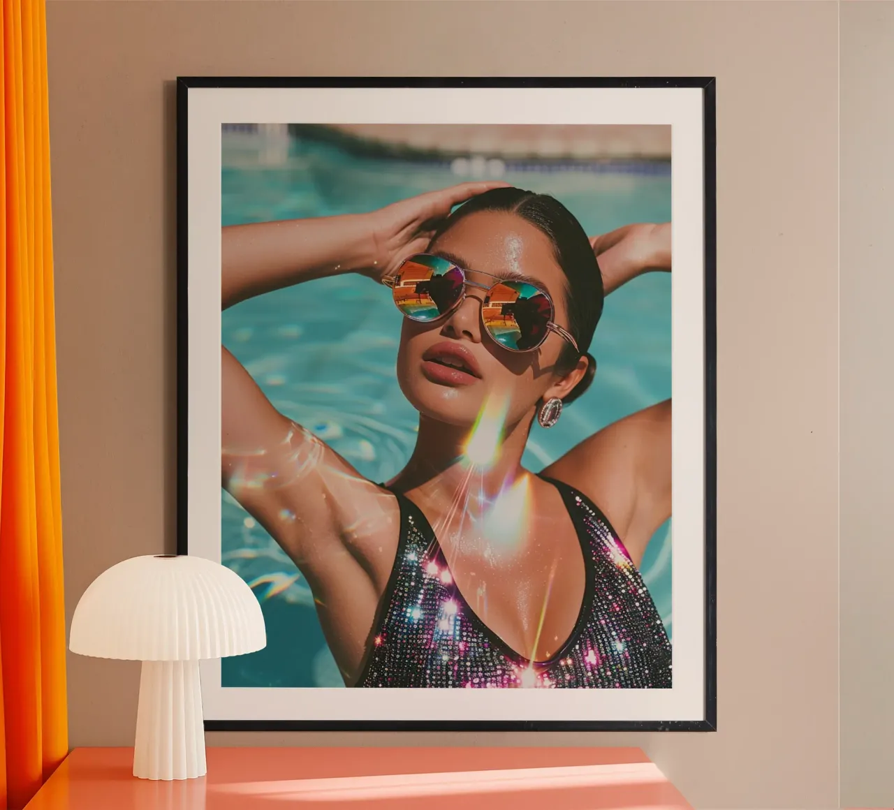 Aqua Glow poster da PhotoVibe Decor