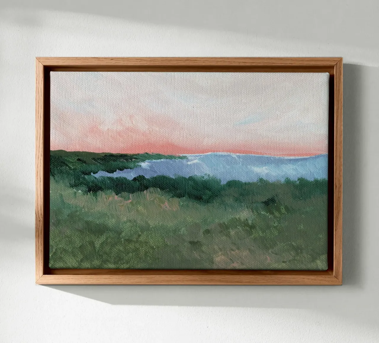 Blushing Sky canvas with Floater frame by Nikita Jariwala