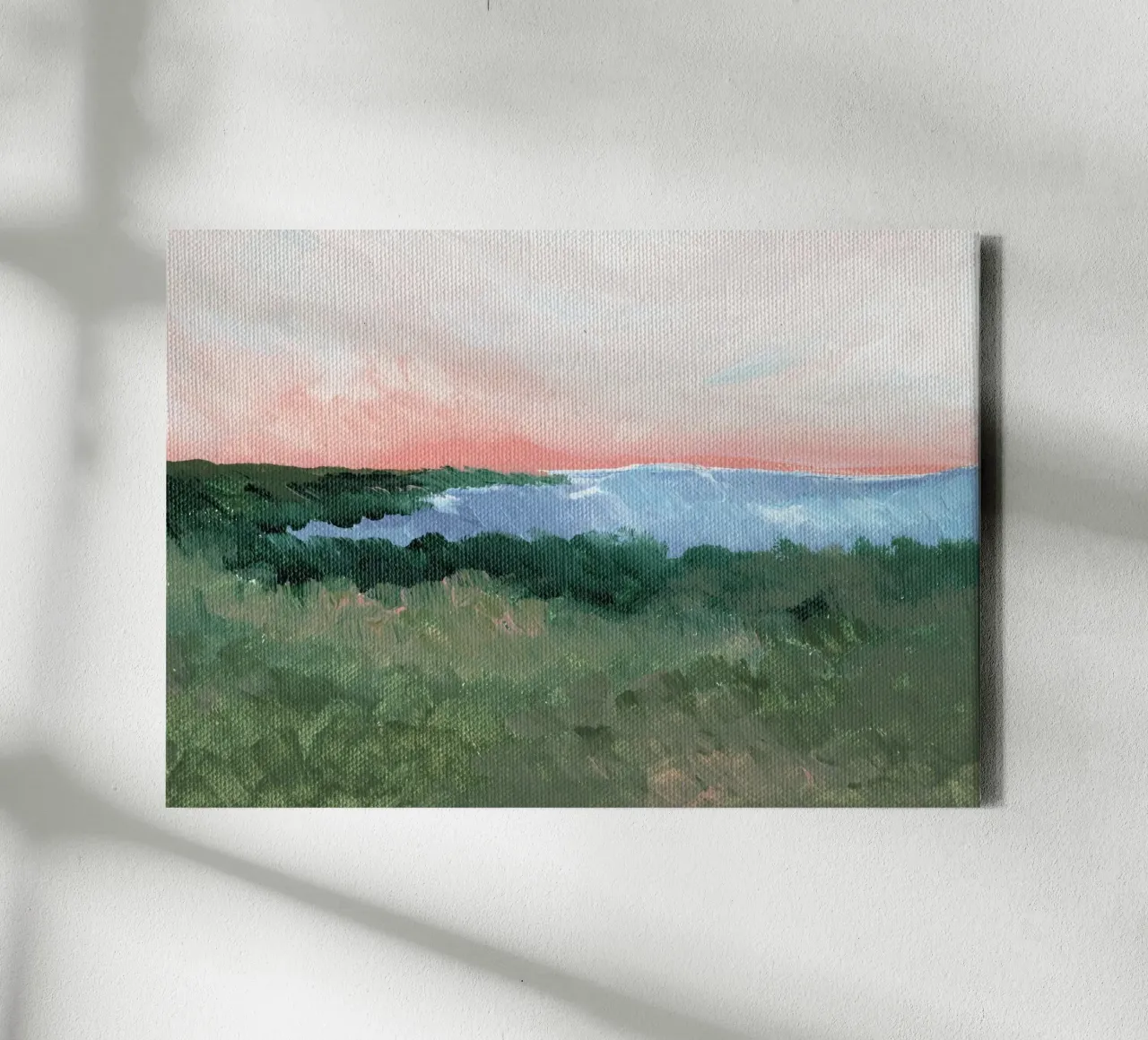 Blushing Sky canvas with Floater frame by Nikita Jariwala