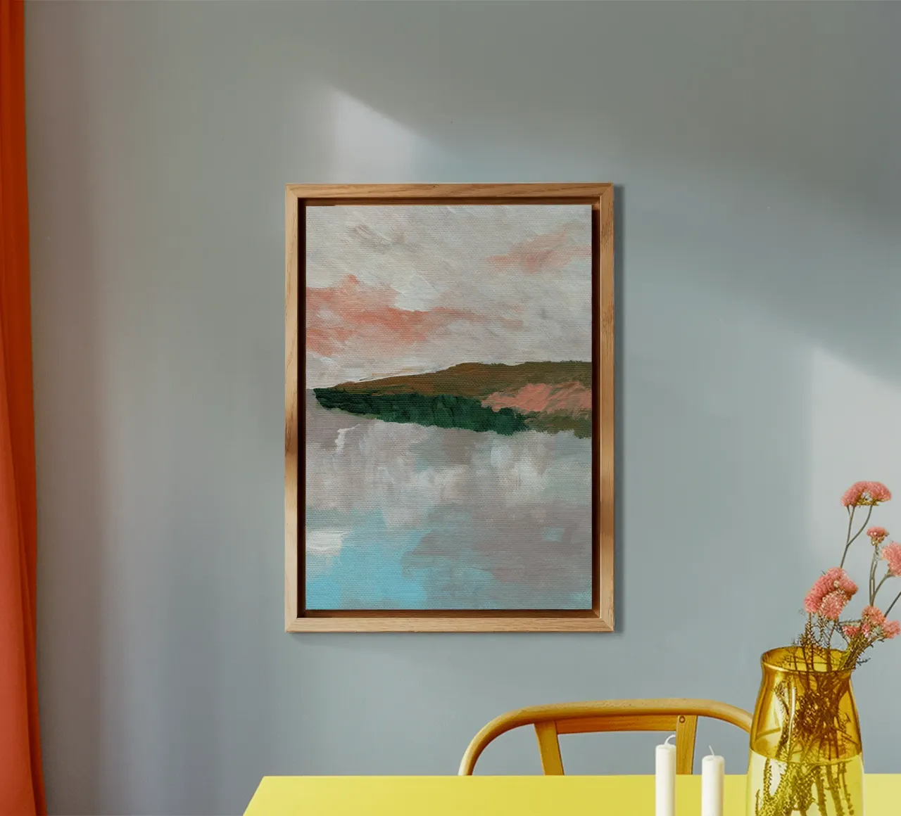 Abstract seaside view alu-dibond by Nikita Jariwala
