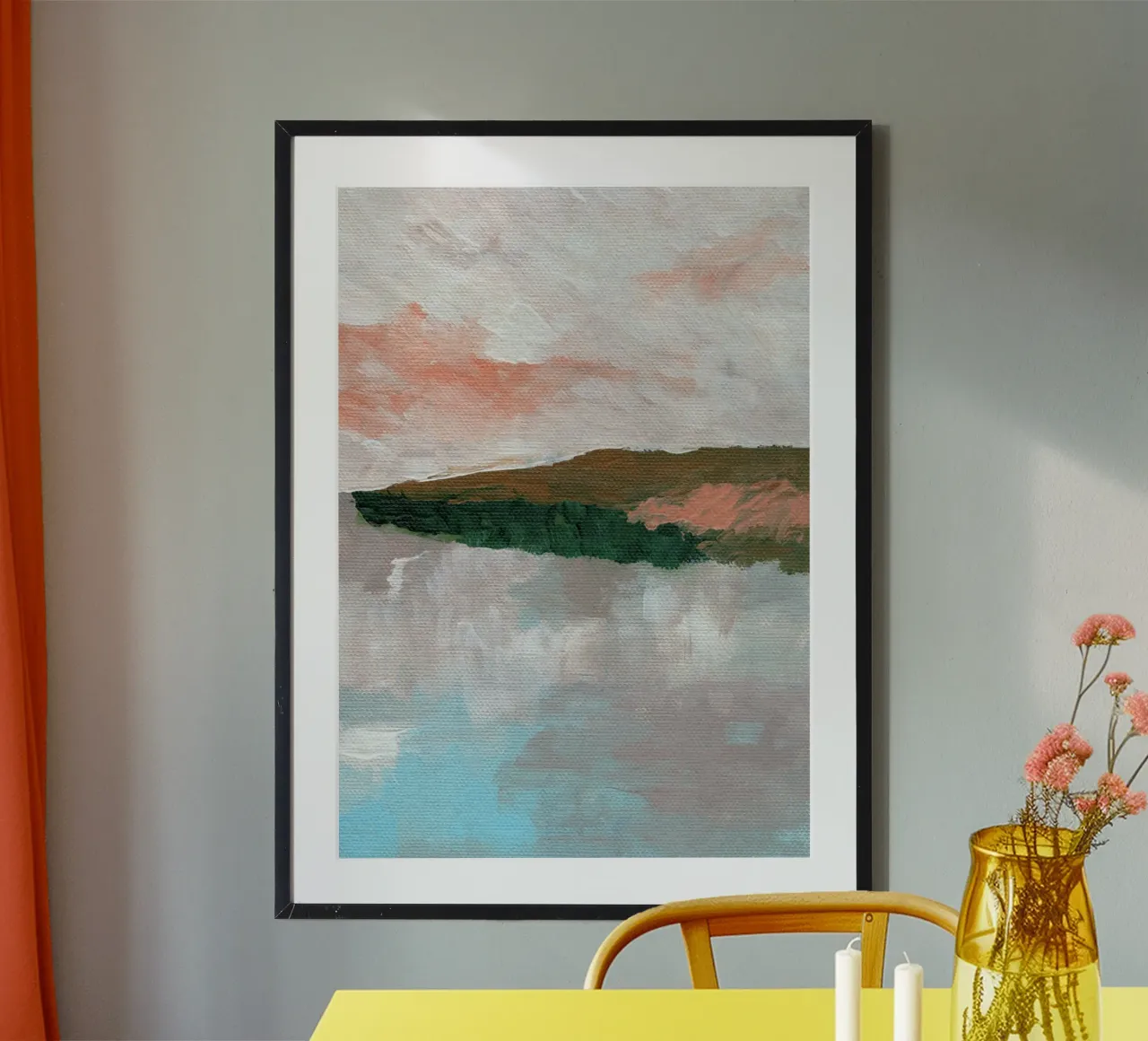 Vue abstraite du bord de mer hahnemühle de Nikita Jariwala