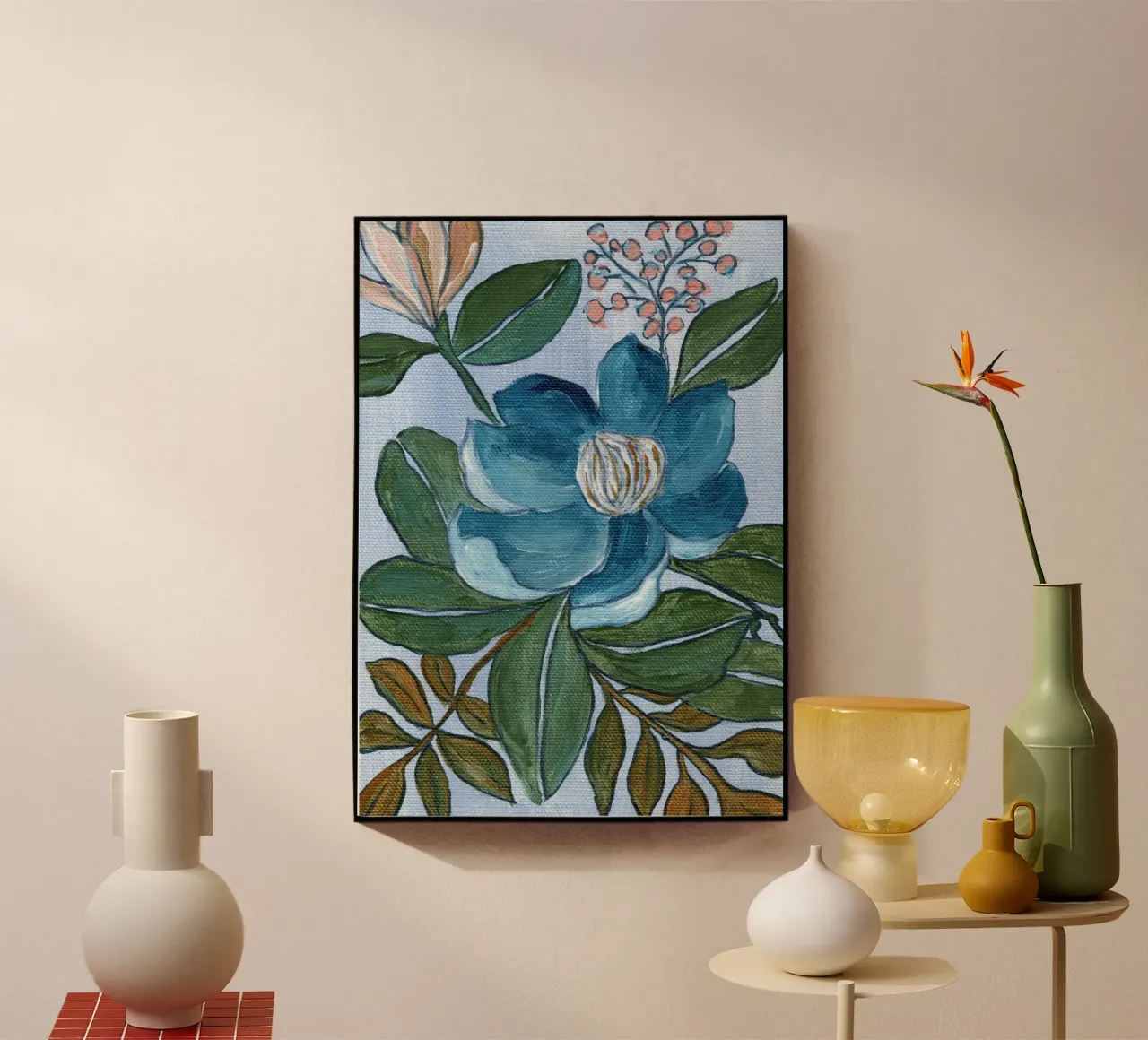 Fiore blu plexiglass da Nikita Jariwala