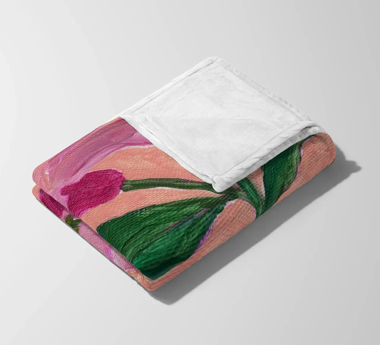 Fiori rosa con foglie verdi in grassetto coperta in pile da Nikita Jariwala