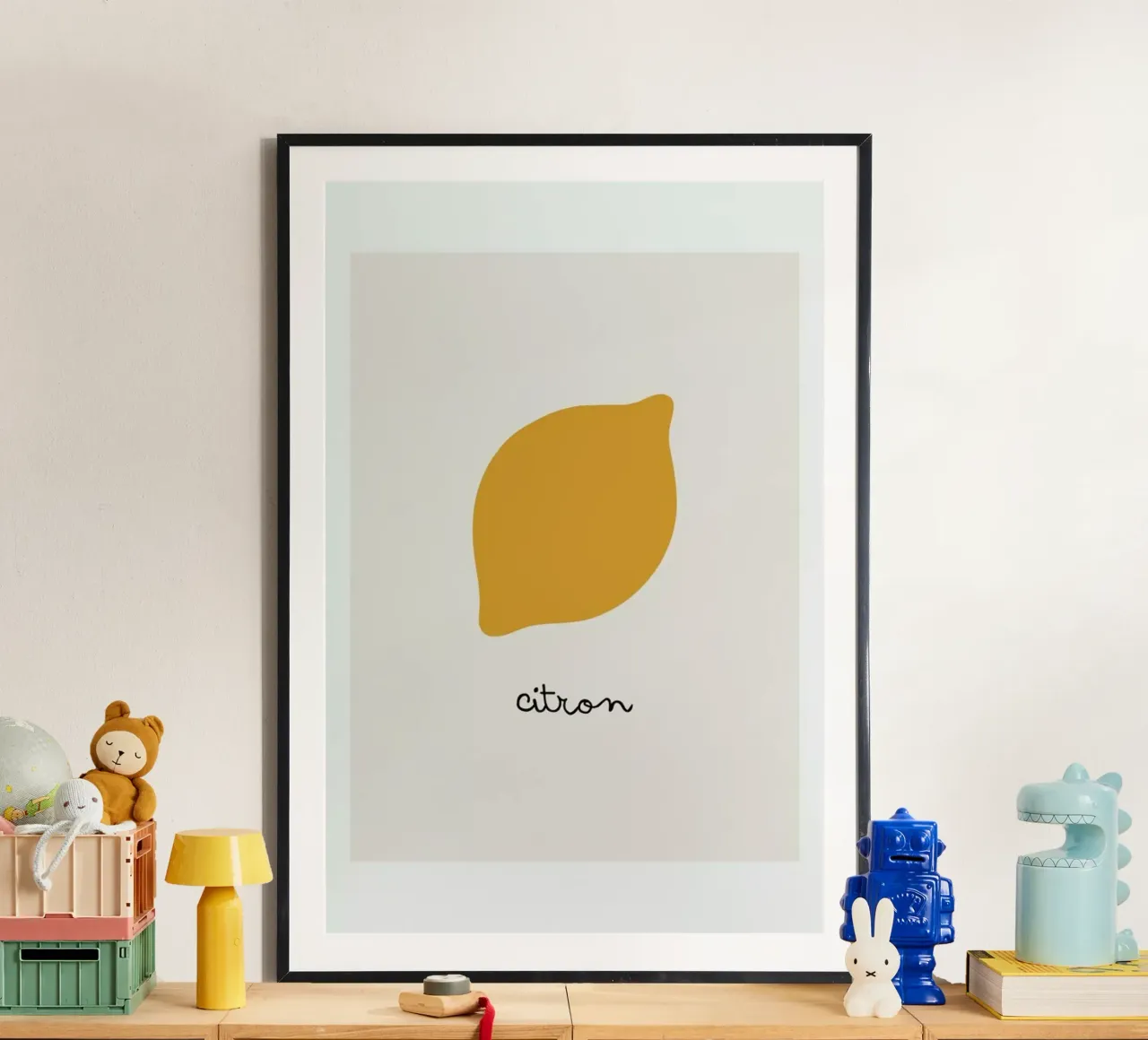 Citron poster van Mottos by Sinan Saydik