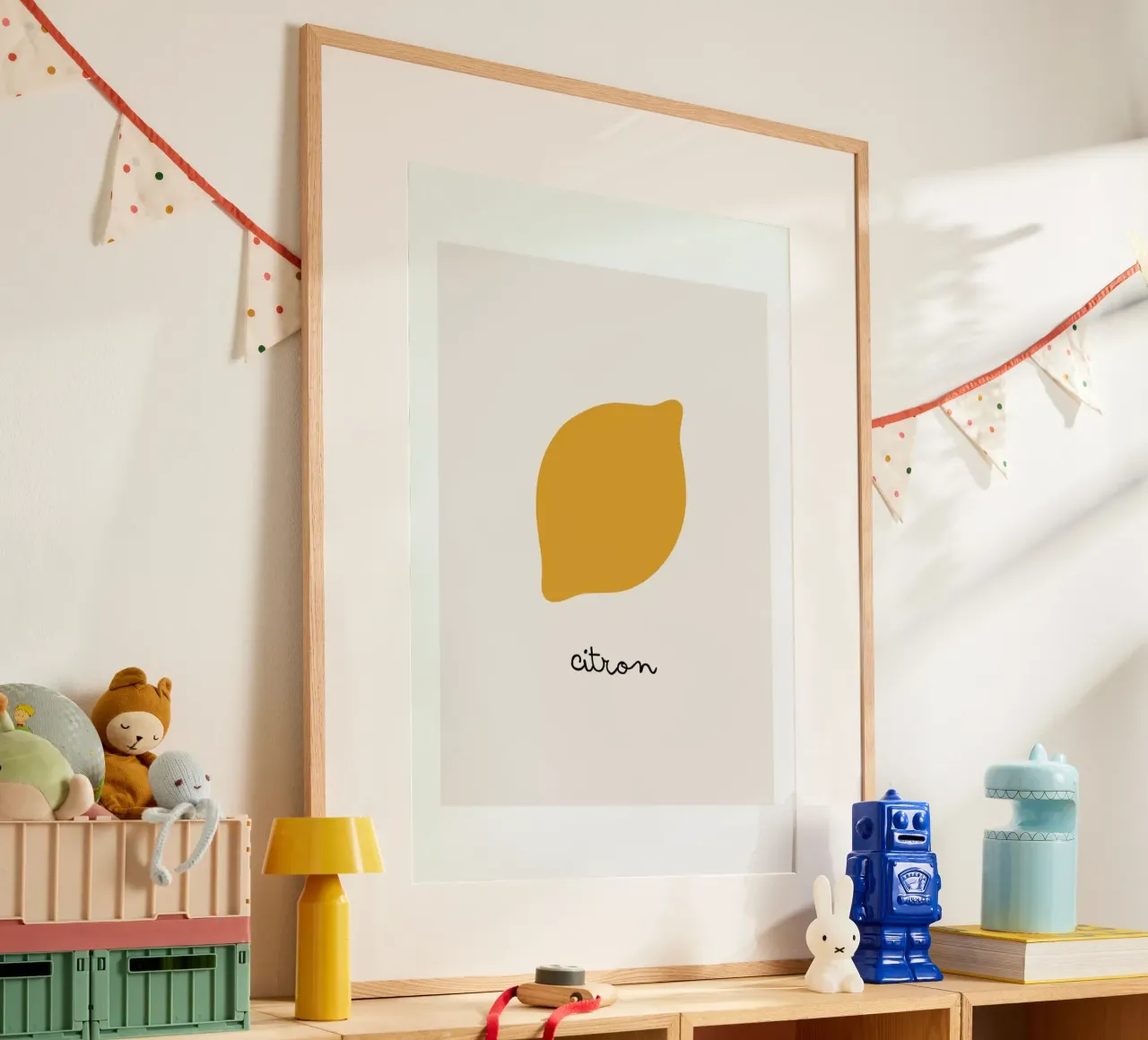 Citron poster van Mottos by Sinan Saydik