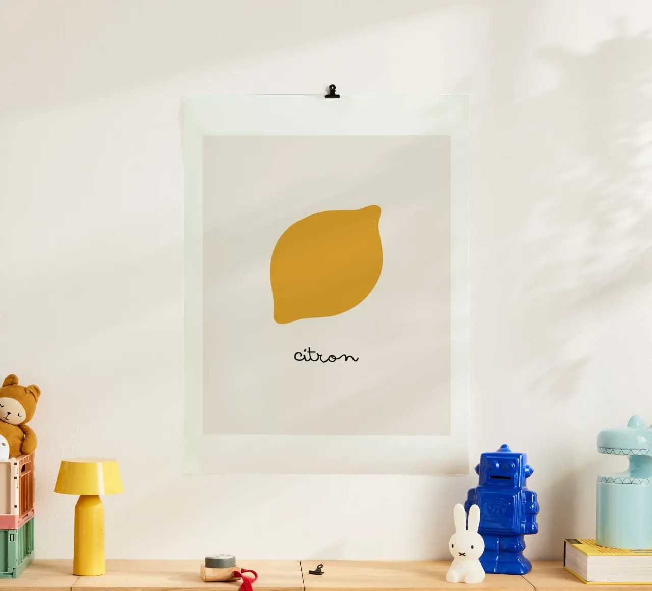Citron poster van Mottos by Sinan Saydik