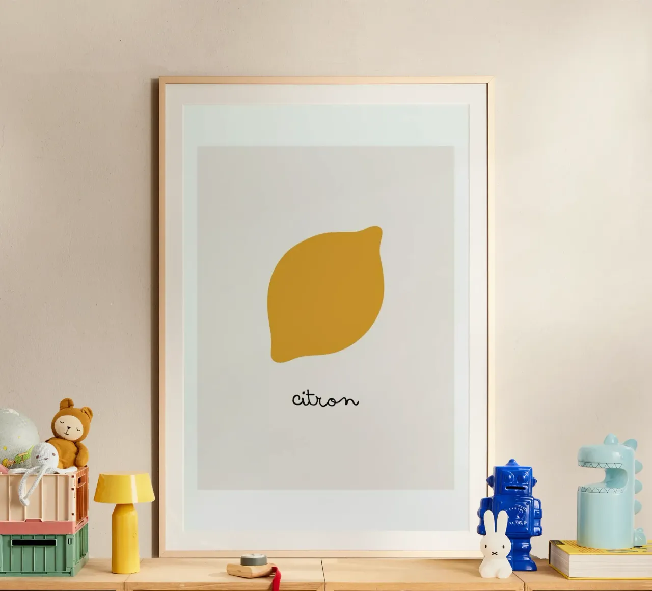 Citron poster van Mottos by Sinan Saydik