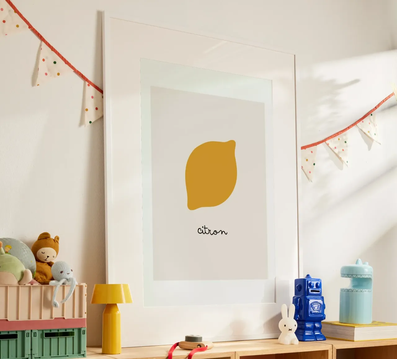 Citron poster van Mottos by Sinan Saydik