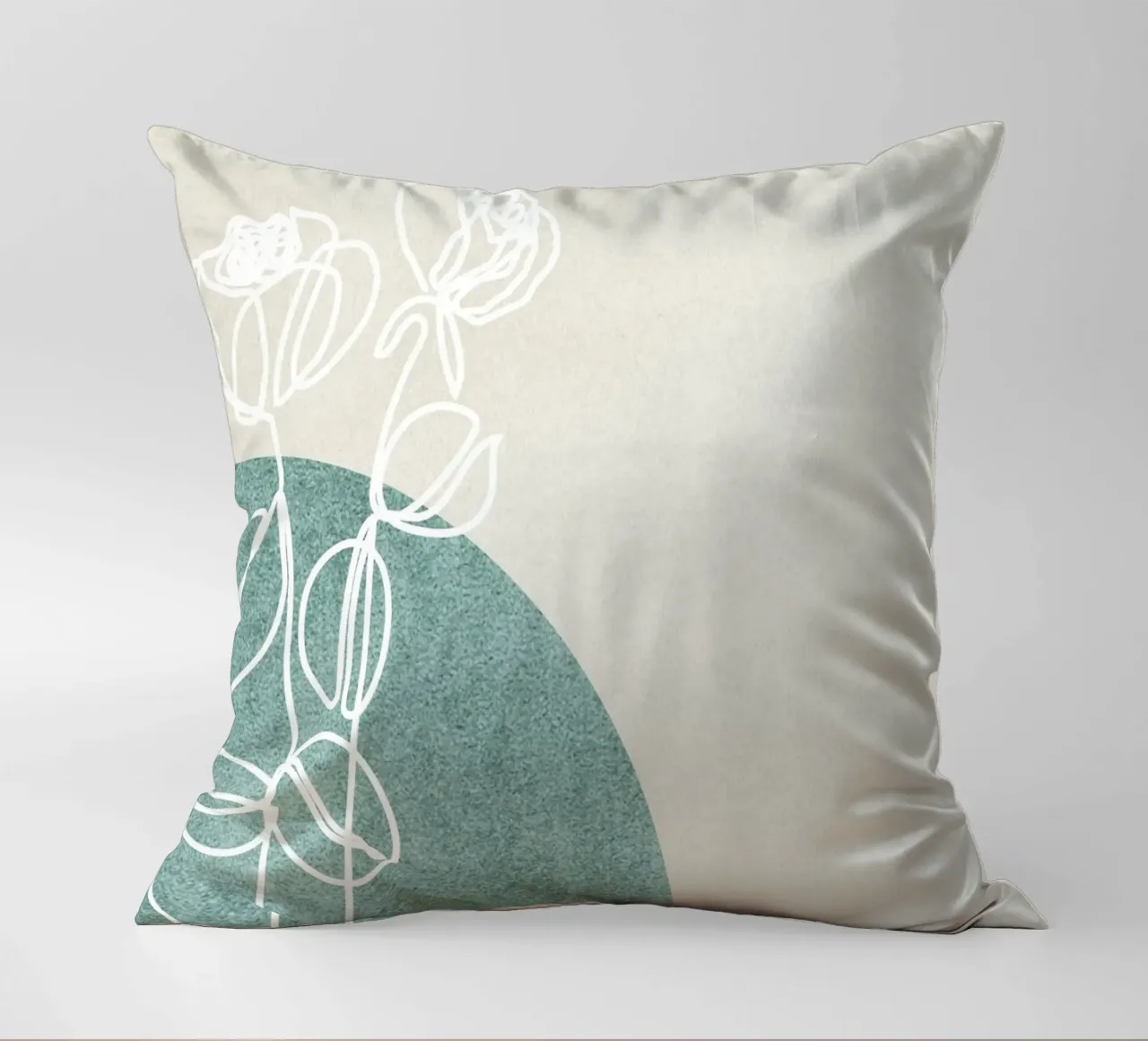 abstract art white lines cuscino da vintageshop