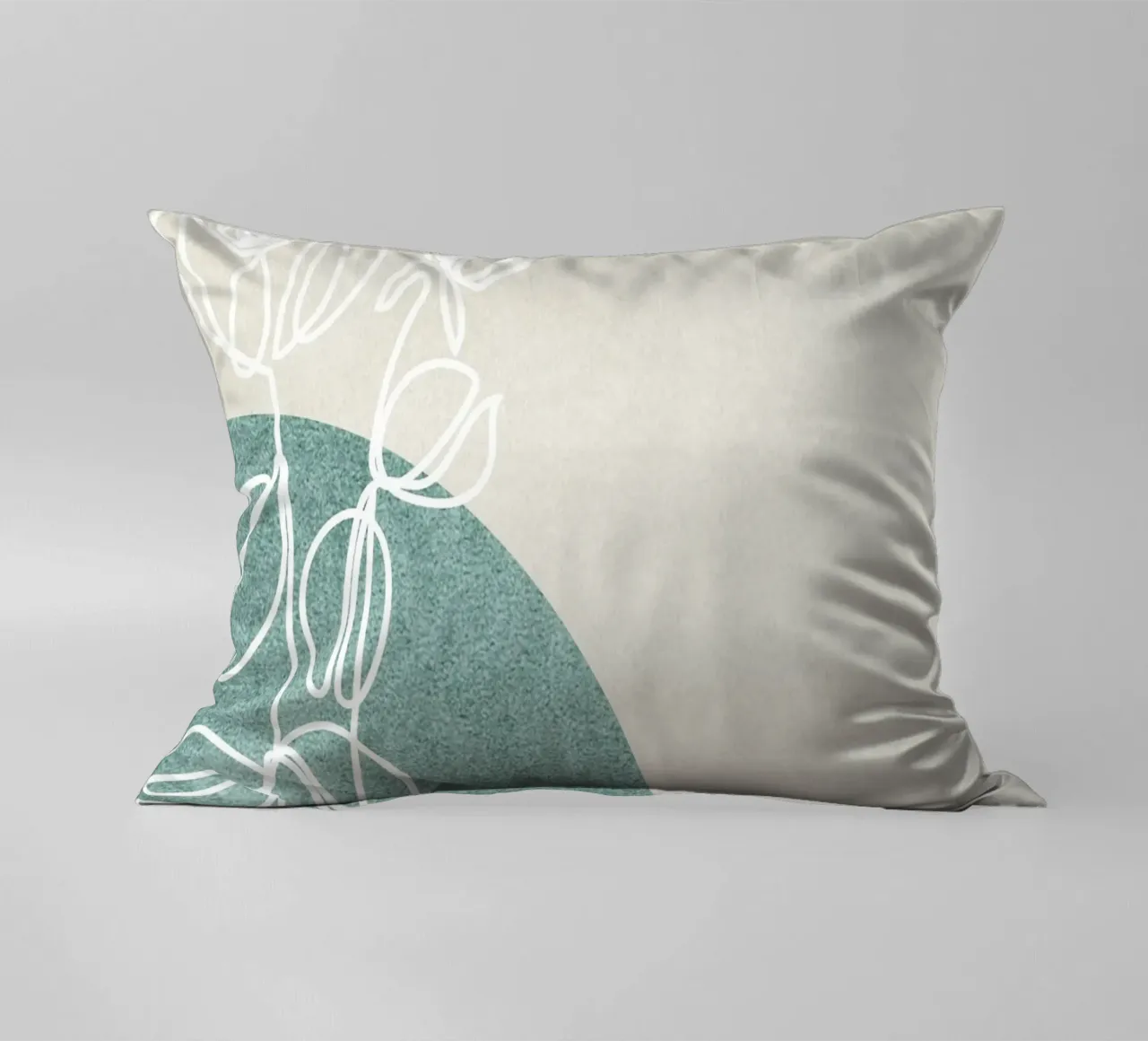 abstract art white lines cuscino da vintageshop