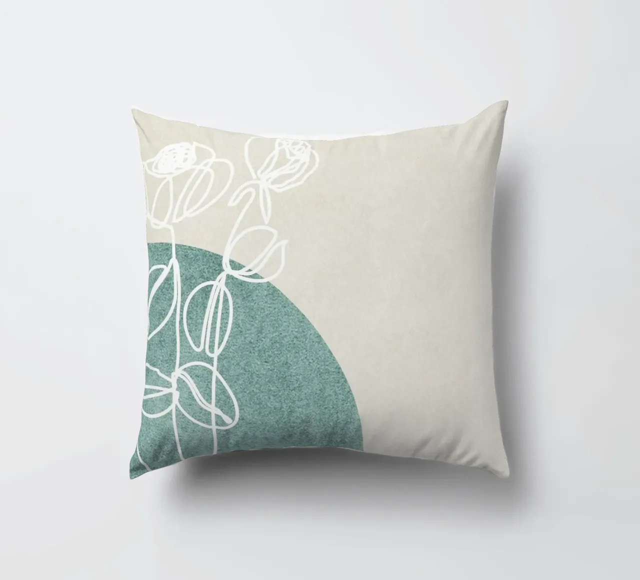 abstract art white lines cuscino da vintageshop