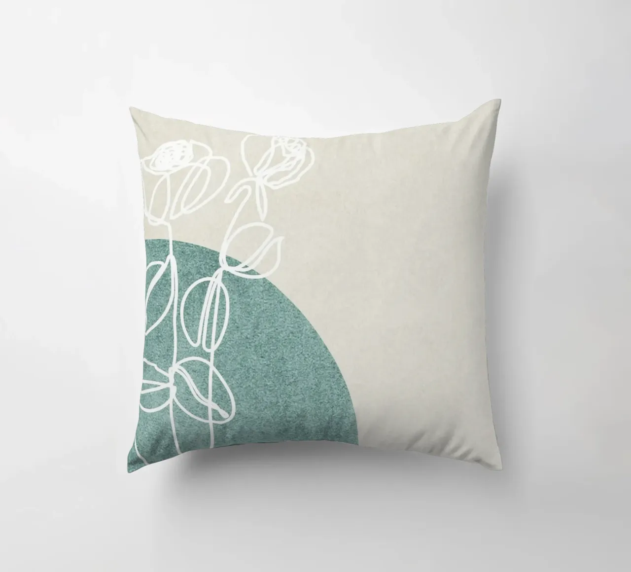 abstract art white lines cuscino da vintageshop