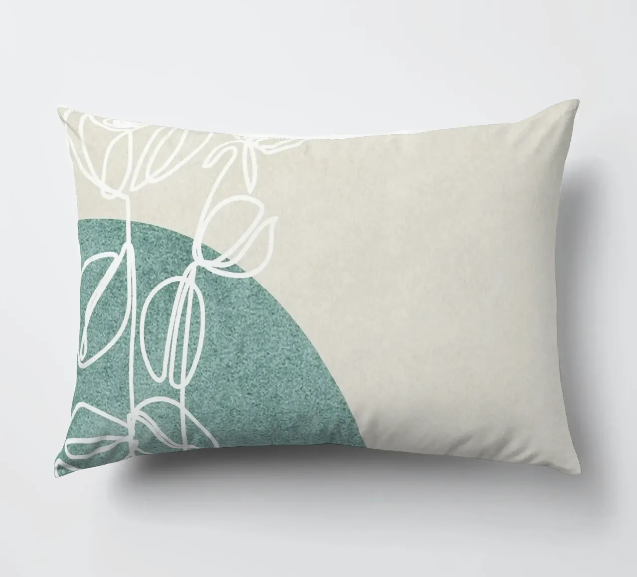 abstract art white lines cuscino da vintageshop