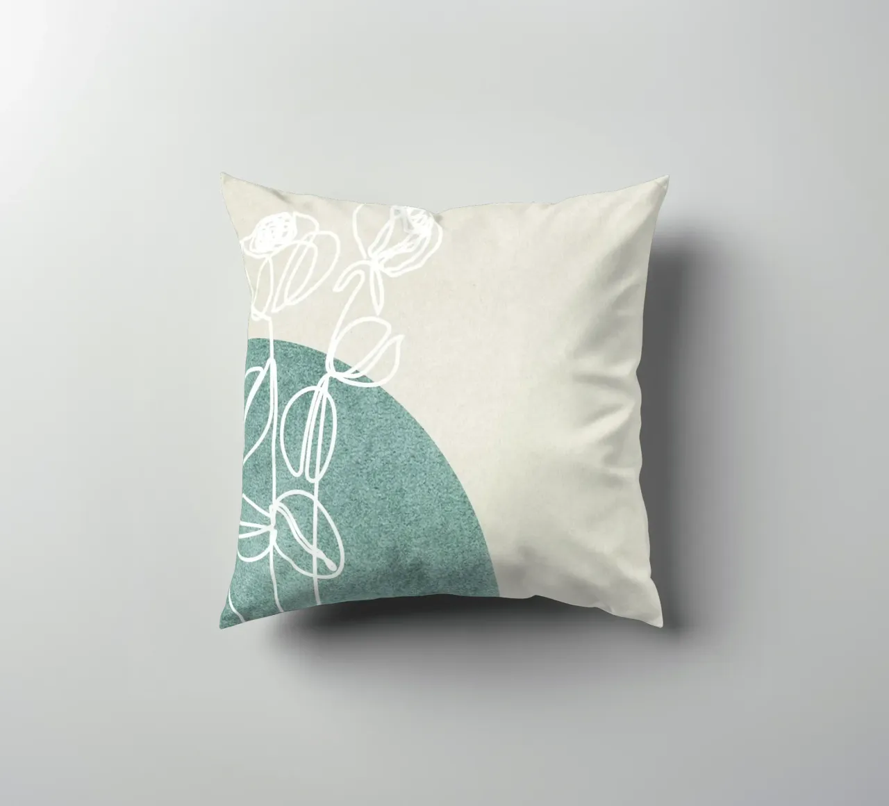 abstract art white lines cuscino da vintageshop