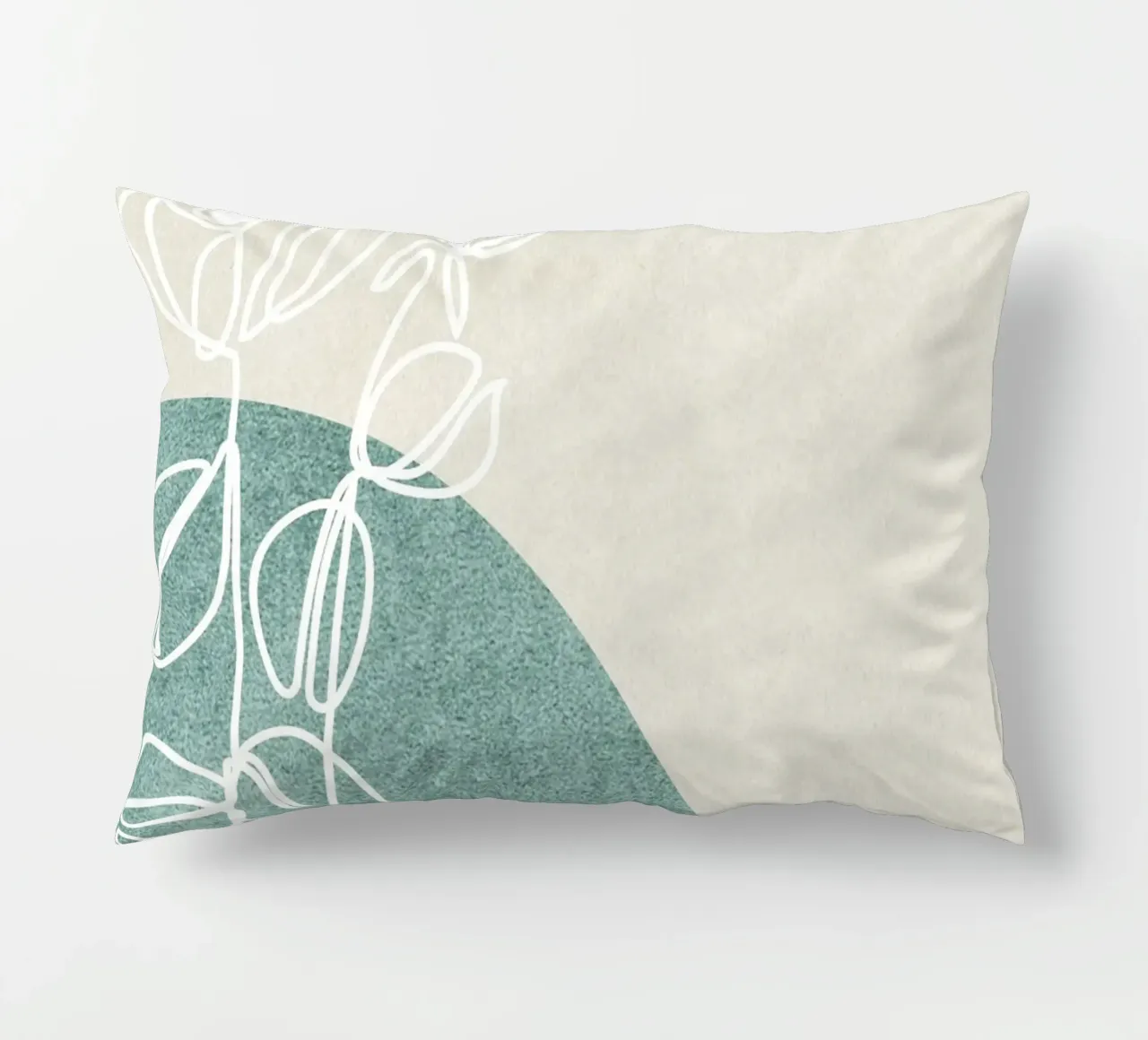 abstract art white lines cuscino da vintageshop