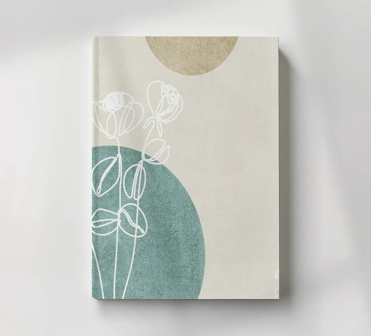abstract art white lines notebook by vintageshop
