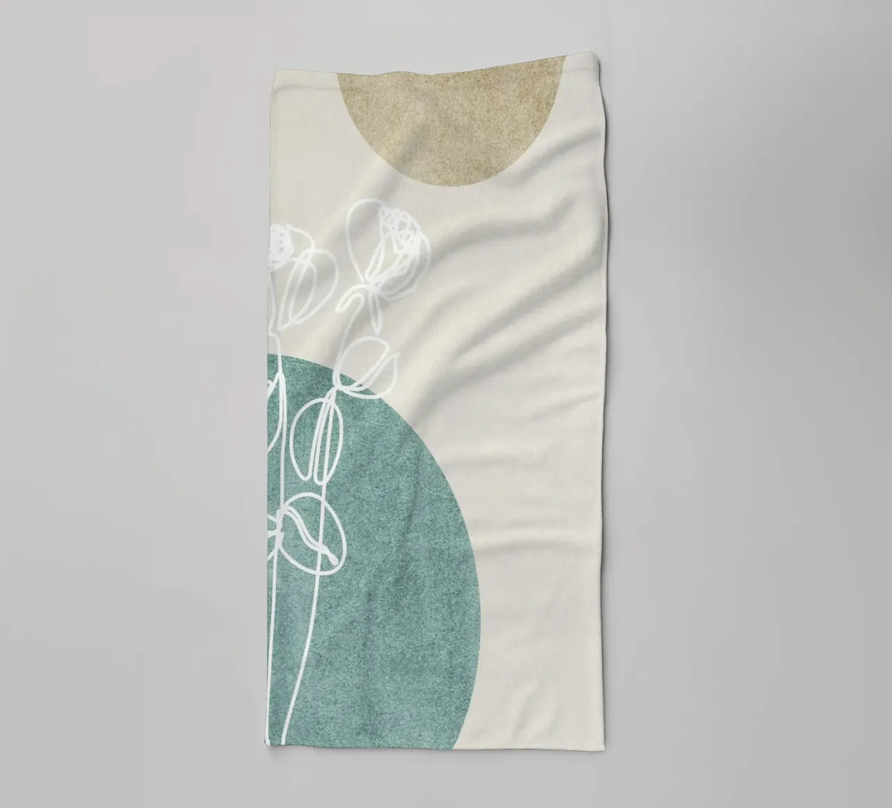 abstract art white lines towel by vintageshop