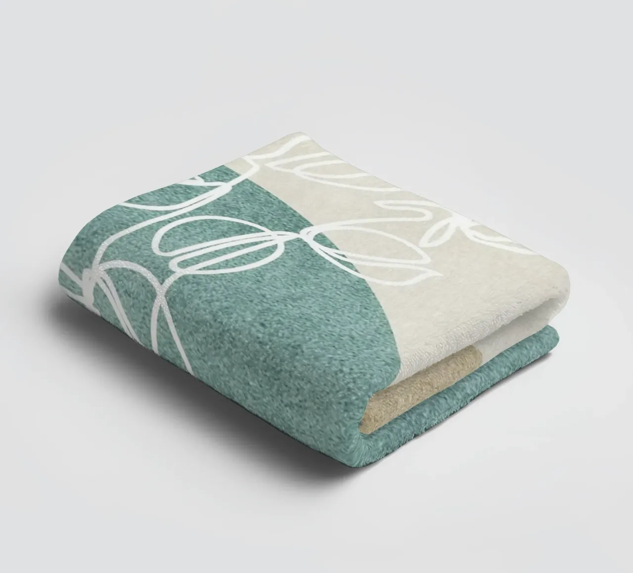 abstract art white lines towel by vintageshop